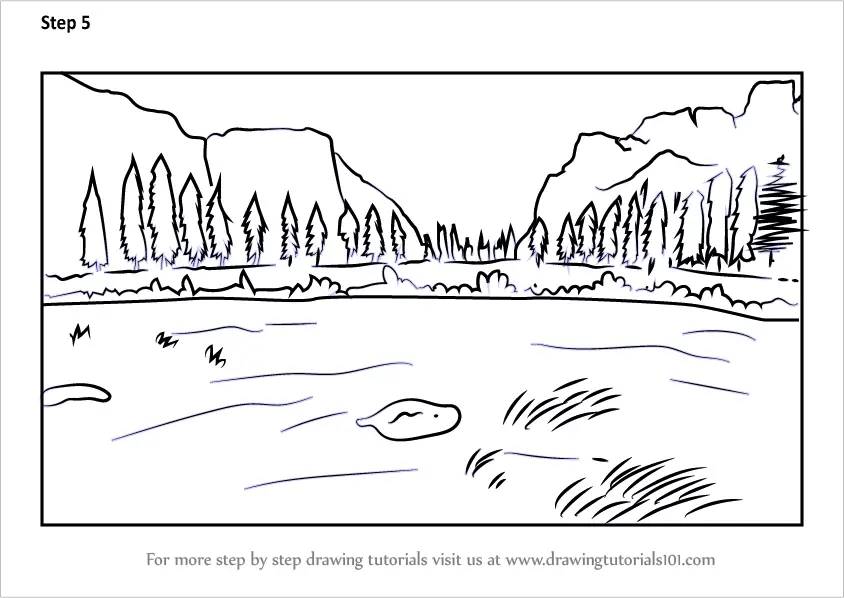 how to draw an easy park