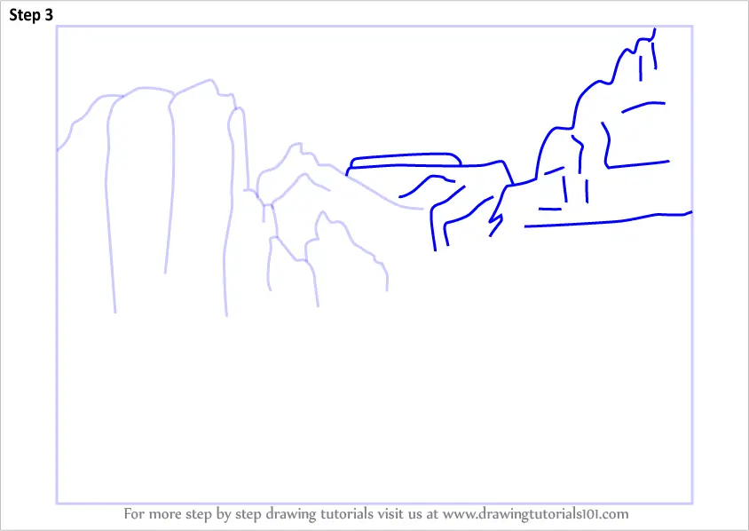 How to Draw Zion National Park River (Parks) Step by Step ...