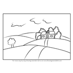 How to Draw a House on Fields of Grass