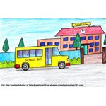 How to Draw School Bus Scene