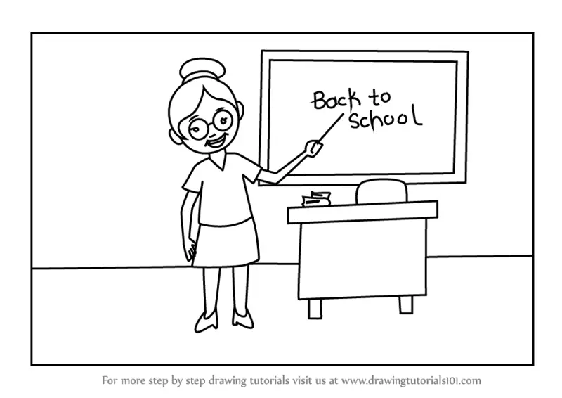 Personalized Female Teacher Drawing / Female Teacher Cartoon - Etsy Sweden