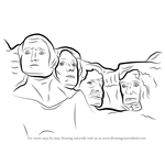 How to Draw Mount Rushmore