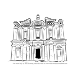 How to Draw Ad Deir Monastery