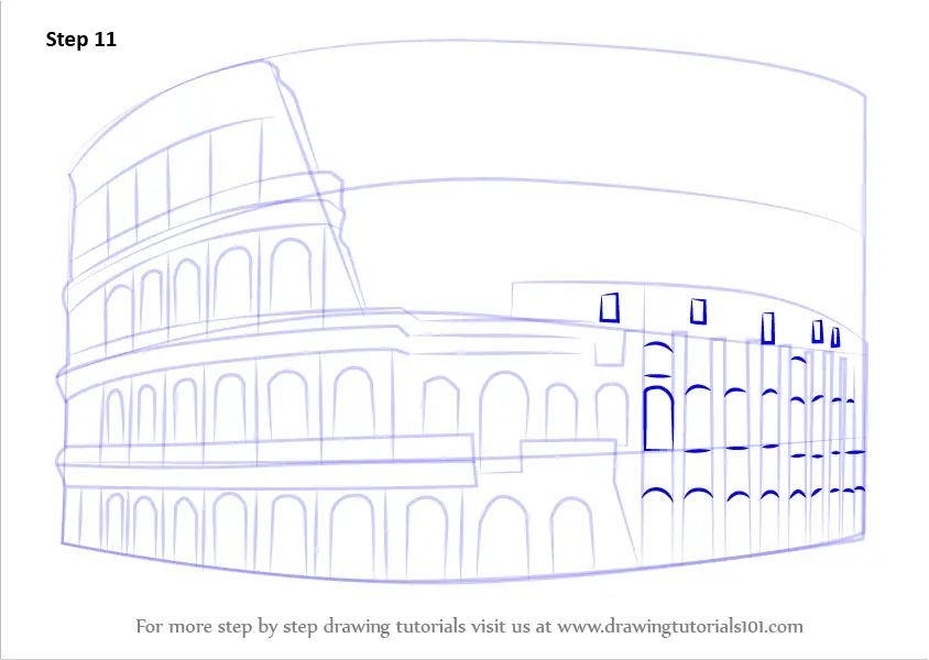 Drawing Colosseum Rome Lettering Sketch Famous Stock Vector (Royalty Free)  1021183015 | Shutterstock