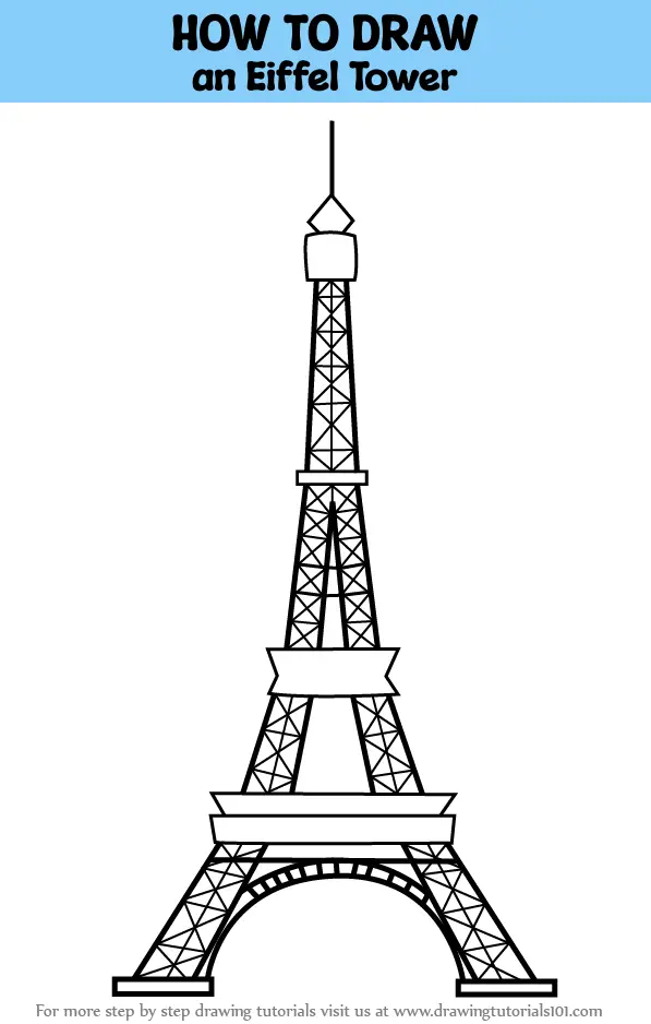 Clip Art Paris Eiffel Tower Drawing - Leaning Tower Of Pisa Drawing Easy  Step, HD Png Download - kindpng