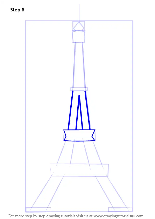 How to Draw an Eiffel Tower (Wonders of The World) Step by Step