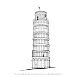 How to Draw Leaning Tower of Pisa