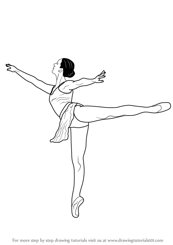 Step by Step How to Draw a Ballet Dancer : DrawingTutorials101.com