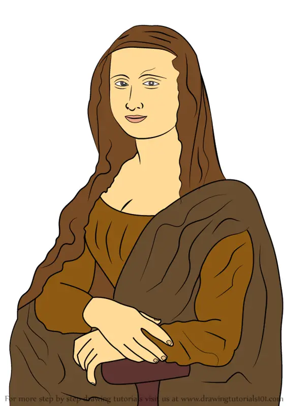 How to Draw Mona Lisa (Famous Paintings) Step by Step