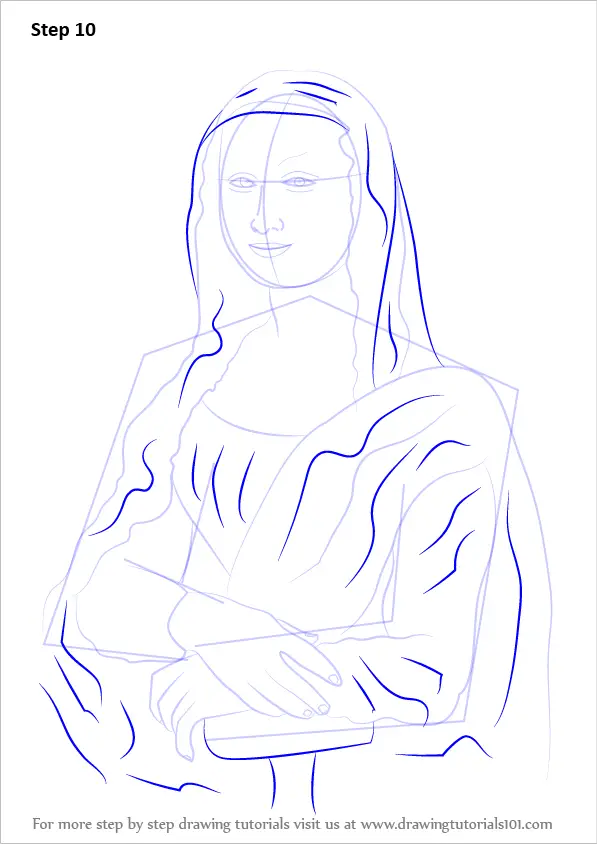 How to Draw Mona Lisa (Famous Paintings) Step by Step