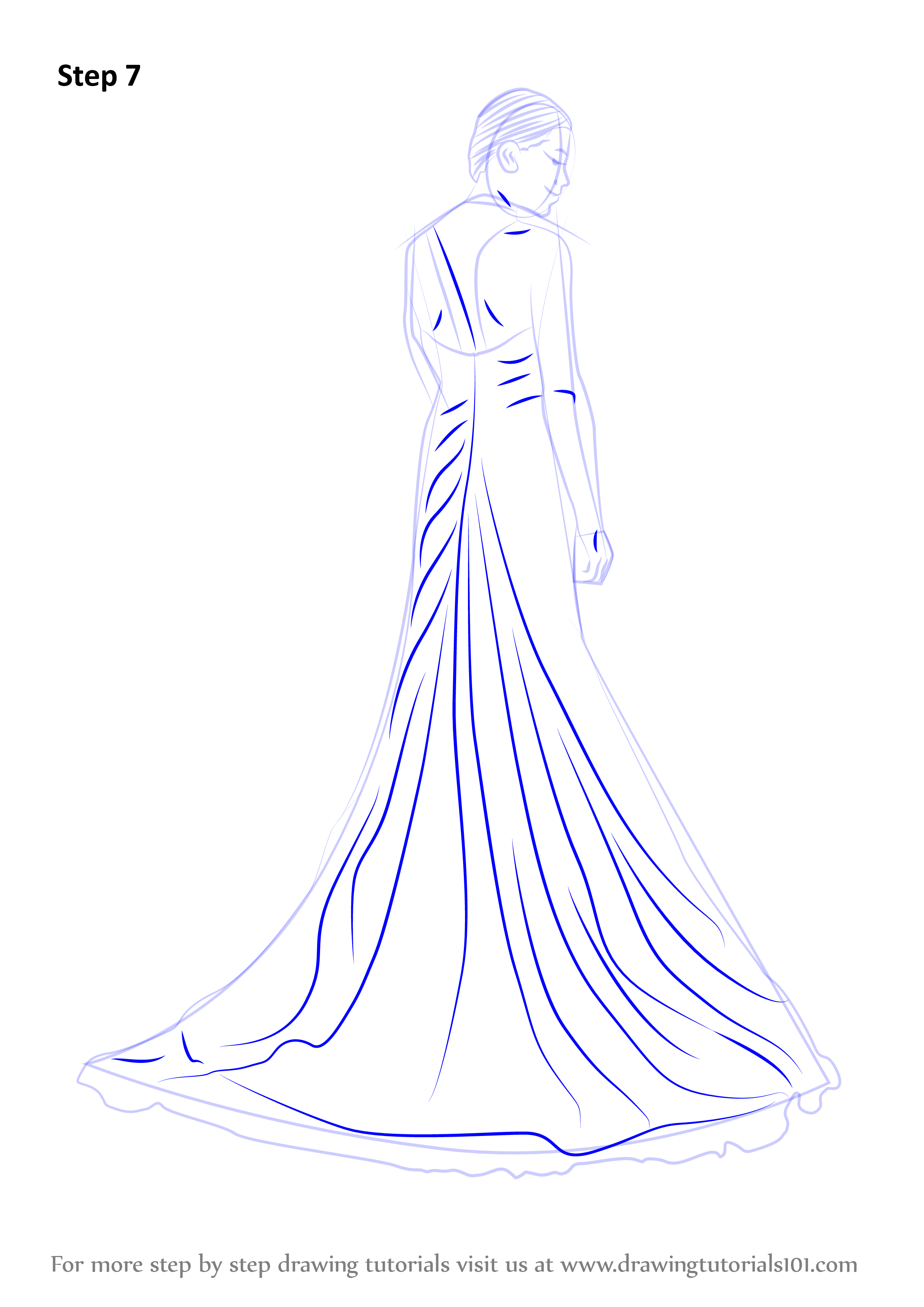 Wedding Dress Sketch Made of Your Bridal Gown  Emmaline Bride