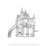 How to Draw Barbie Doll Castle