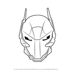 How to Draw Arkham Knight Helmet from Batman