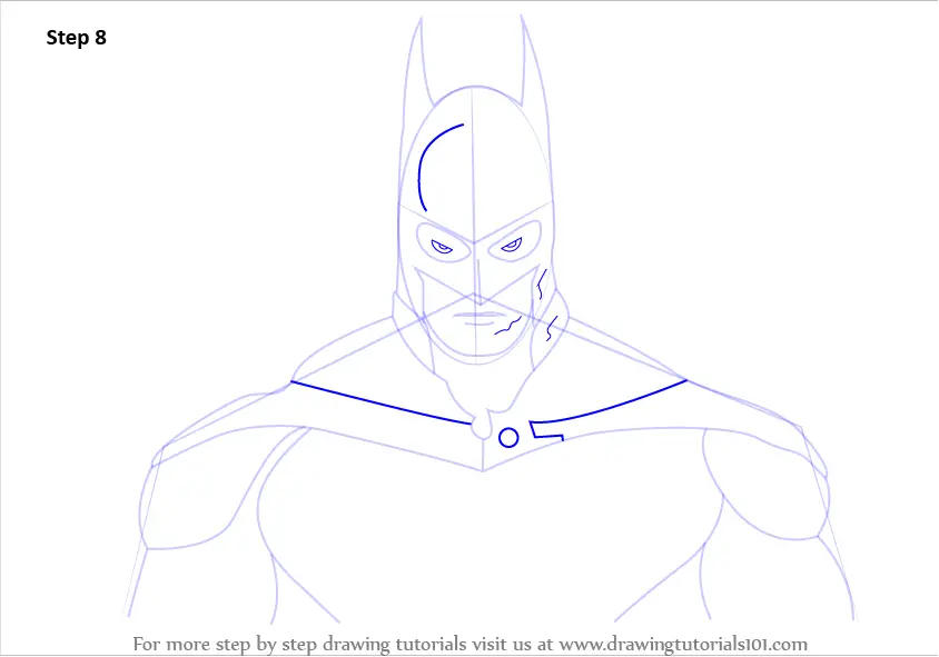 how to draw batman face step by step
