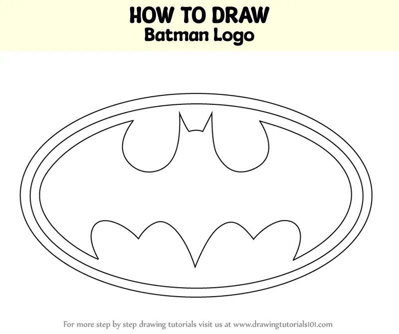 How to Draw Batman Logo (Batman) Step by Step