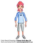 How to Draw Gwen from Ben 10
