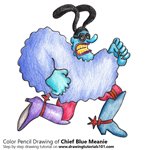How to Draw Chief Blue Meanie from Blue Meanies