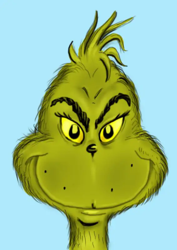 Learn How To Draw The Grinch Face Grinch Step By Step Drawing Tutorials