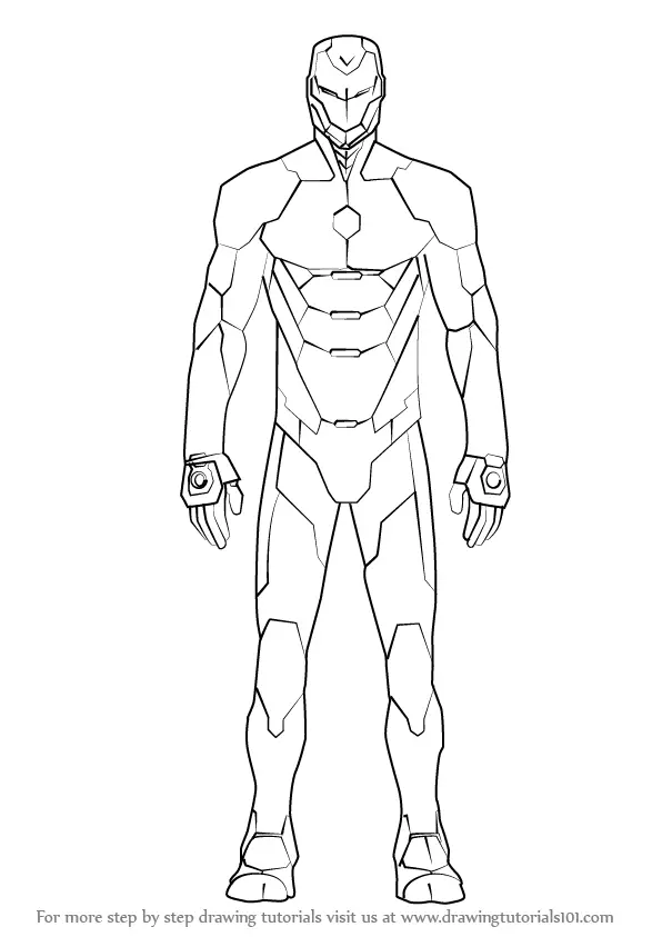Learn How to Draw Iron Man Suit Iron Man Step by Step  Drawing Tutorials