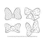 How to Draw Minnie Mouse Bow Tie