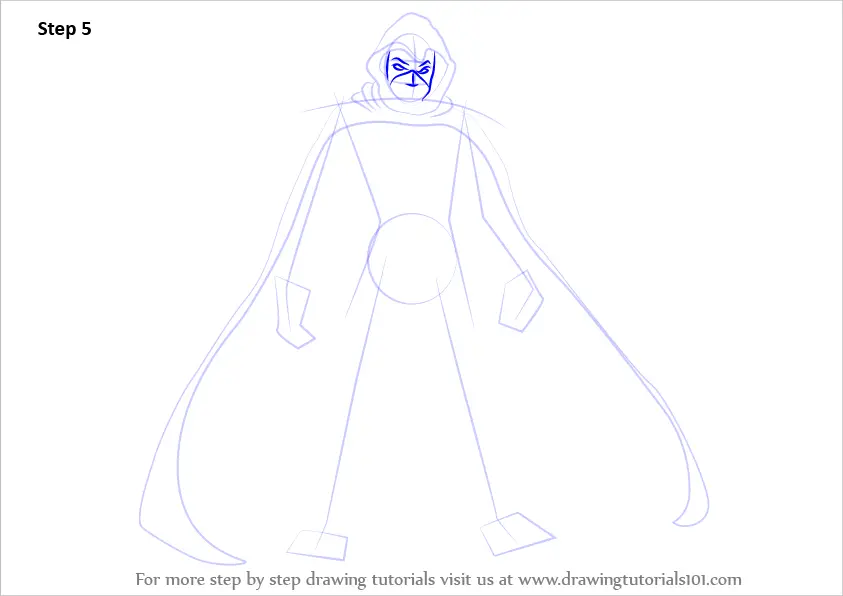 Learn How To Draw Moon Knight Moon Knight Step By Step Drawing Tutorials