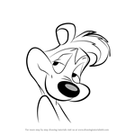 Pepe le pew Drawing Tutorials - 2 learn to draw Pepe le ...