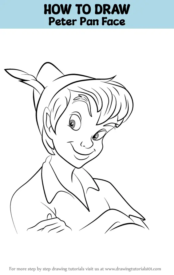 Peter Pan Drawing Tutorial - How to draw Peter Pan step by step