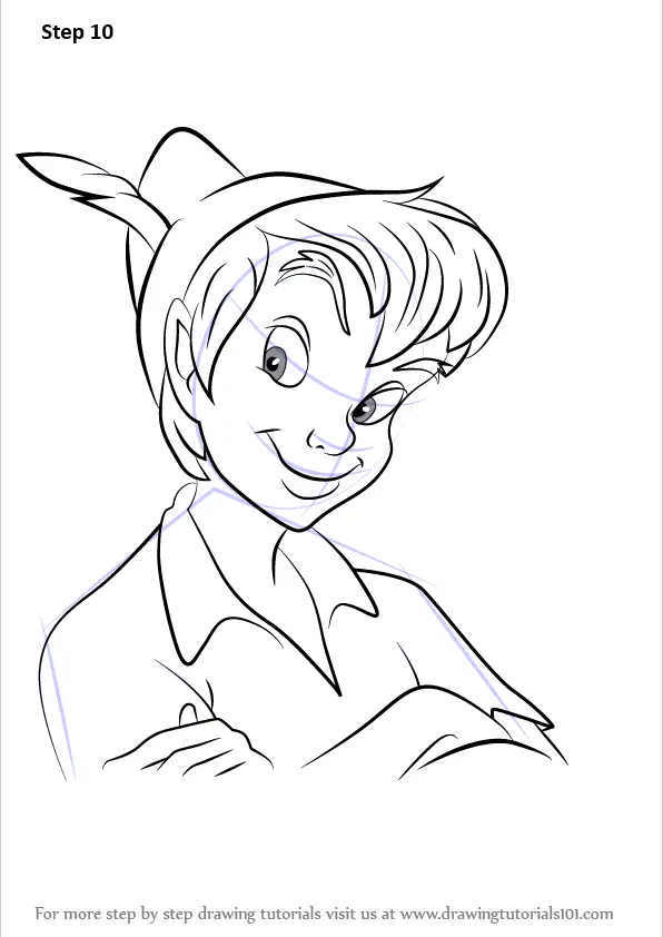 Step by Step How to Draw Peter Pan Face