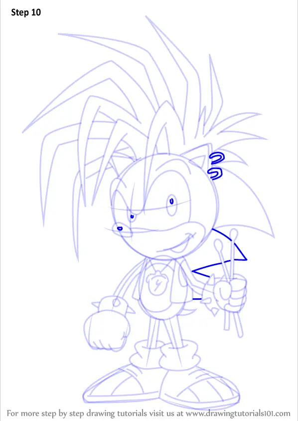 Learn How to Draw Manic the Hedgehog from Sonic the ...
