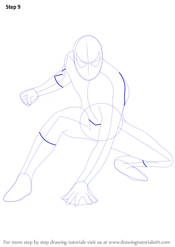 How To Draw A Spiderman Step By Easy Realistic - Spiderman Clipart Png,  Transparent Png , Transparent Png Image - PNGitem
