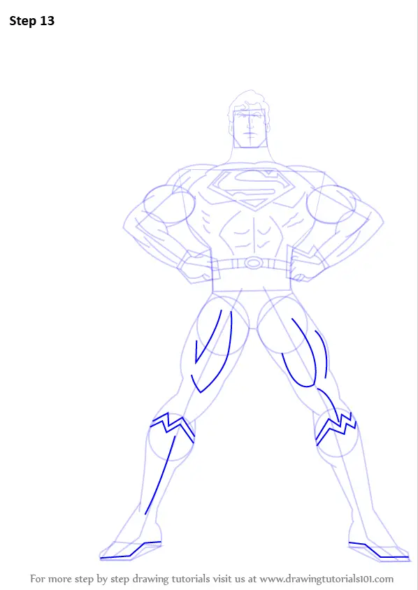 How to Draw Superman (Superman) Step by Step | DrawingTutorials101.com