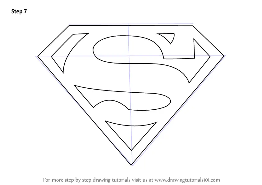 superman logo pencil sketch