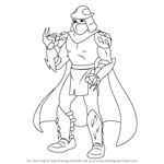 How to Draw Oroku Saki from Teenage Mutant Ninja Turtles