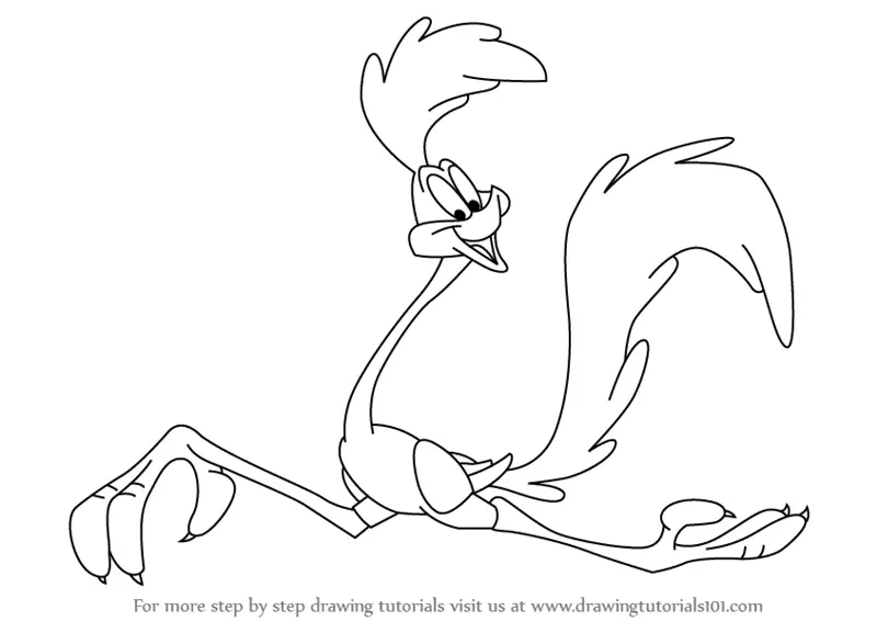 Learn How to Draw The Road Runner (The Road Runner) Step by Step ...