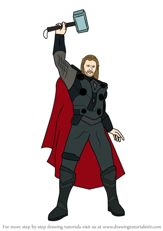 easy thor drawing