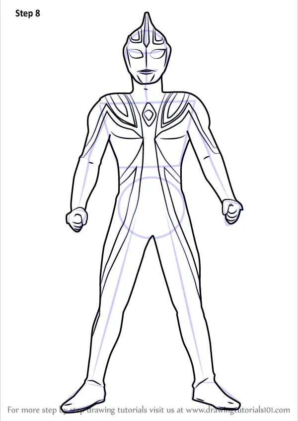 Learn How to Draw Ultraman Agul Ultraman Step by Step