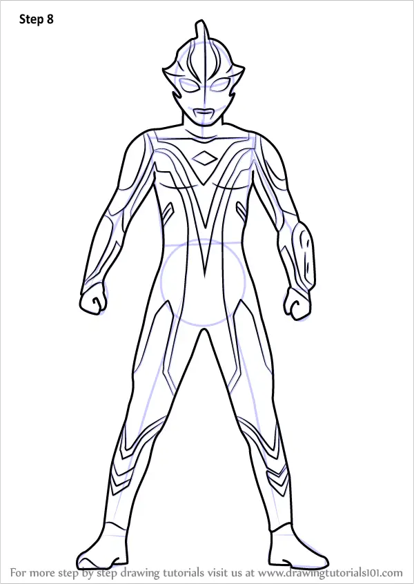 Learn How to Draw Ultraman Mebius (Ultraman) Step by Step ...