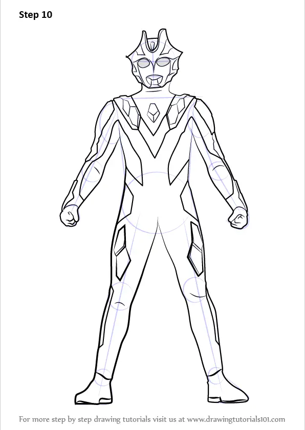 Learn How to Draw Ultraman Xenon (Ultraman) Step by Step : Drawing