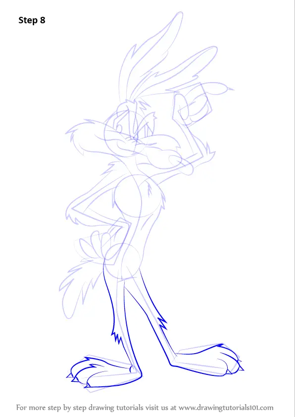 Learn How to Draw The Coyote (Wile E. Coyote) Step by Step Drawing