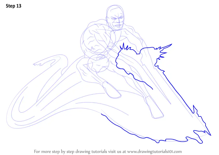 Learn How To Draw Iceman From X Men X Men Step By Step Drawing Tutorials