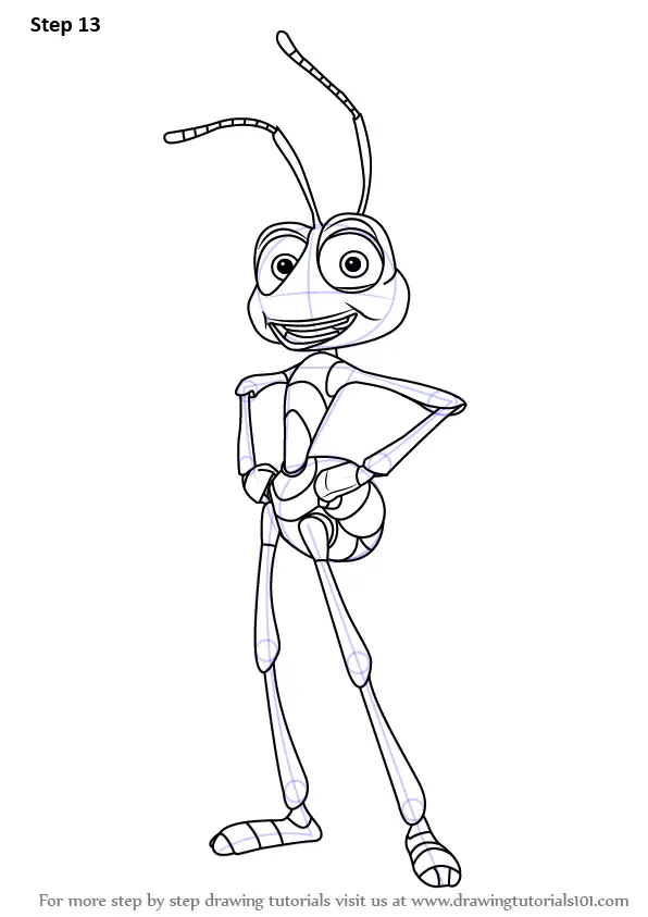 Learn How to Draw Flik from A Bug's Life (A Bug's Life) Step by Step