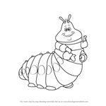 How to Draw Heimlich from A Bug's Life