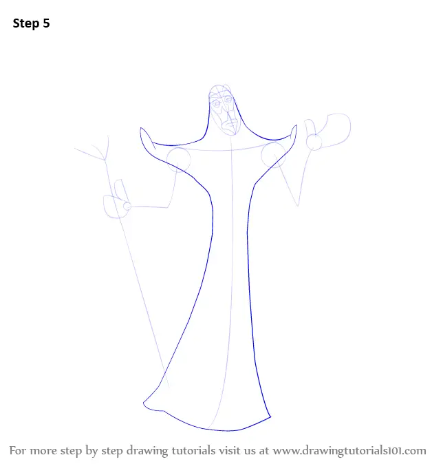 How To Draw Jafar From Aladdin Aladdin Step By Step