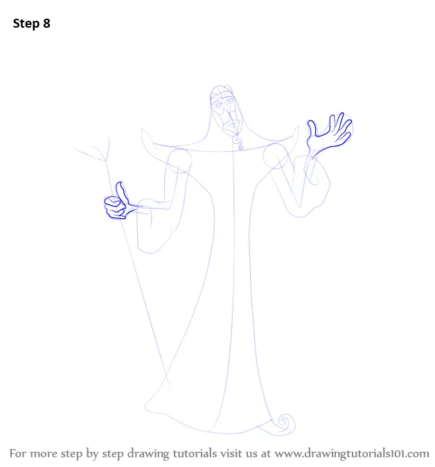 How to Draw Jafar from Aladdin (Aladdin) Step by Step ...