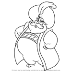 How to Draw The Sultan from Aladdin