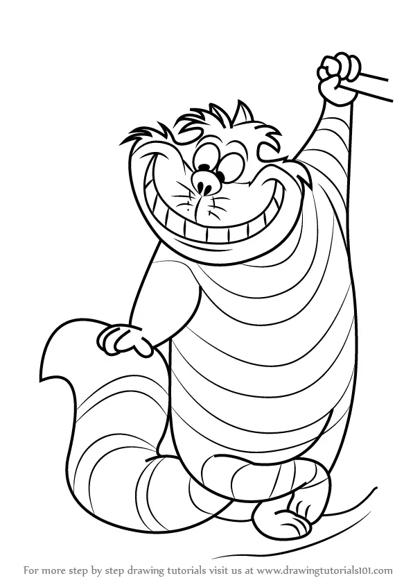Learn How to Draw Cheshire Cat from Alice in Wonderland (Alice in ...