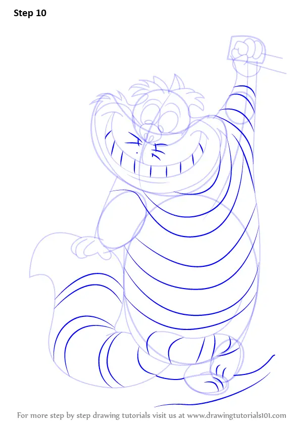 How to Draw Cheshire Cat from Alice in Wonderland (Alice in Wonderland