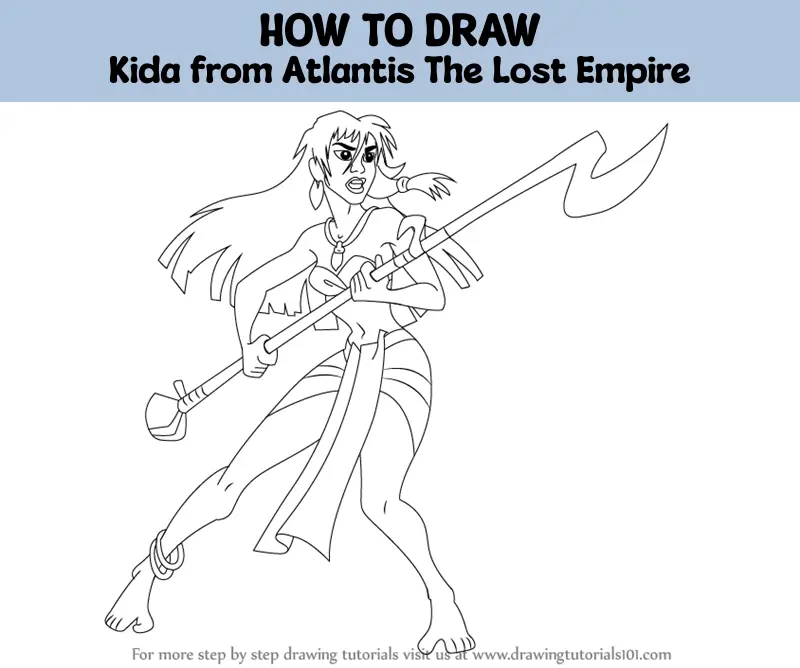 How to Draw Kida from Atlantis The Lost Empire (Atlantis The Lost