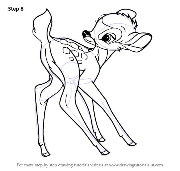 Learn How to Draw Bambi from Bambi (Bambi) Step by Step : Drawing Tutorials