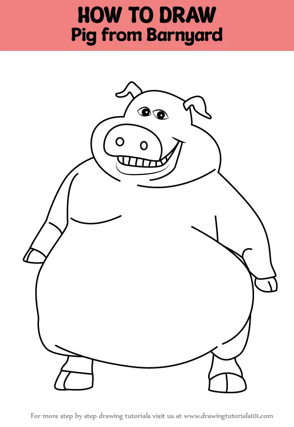 How to Draw Pig from Barnyard (Barnyard) Step by Step ...